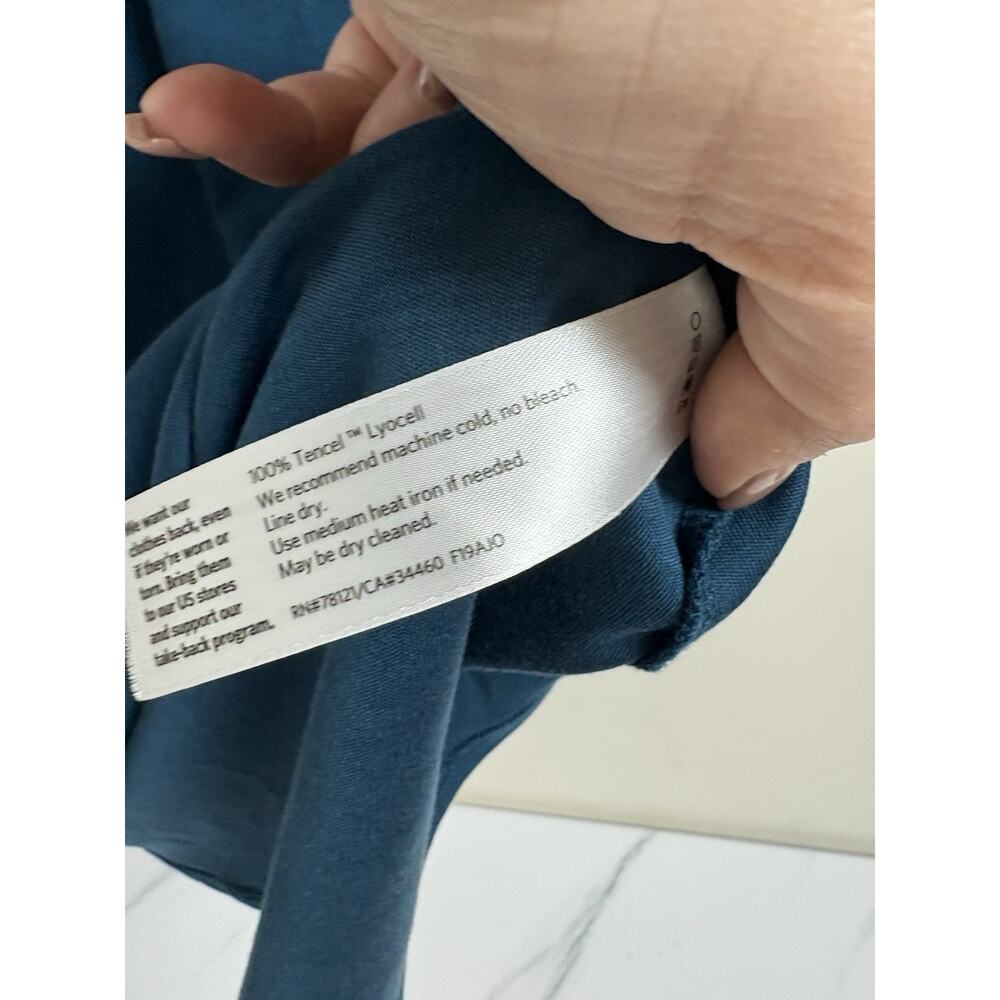 Eileen Fisher Tank Top Womens XS Blue Tencel Lyocell Stretch Sleeveless Tunic C1 - Picture 5 of 5